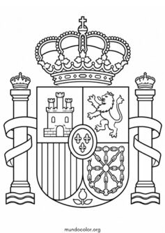 Escudo oficial de España simplificado para niños
