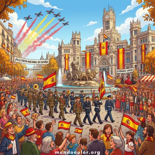 Розмальовки Fiesta Nacional de España | Día de la Hispanidad
