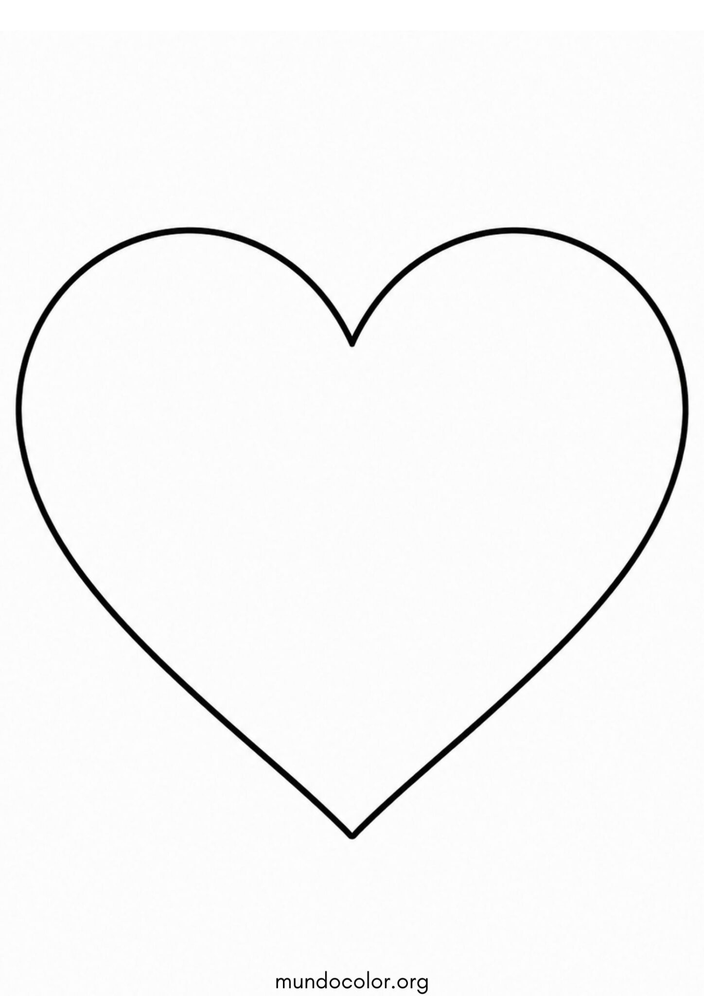 Dibujo de Forma de corazón para colorear