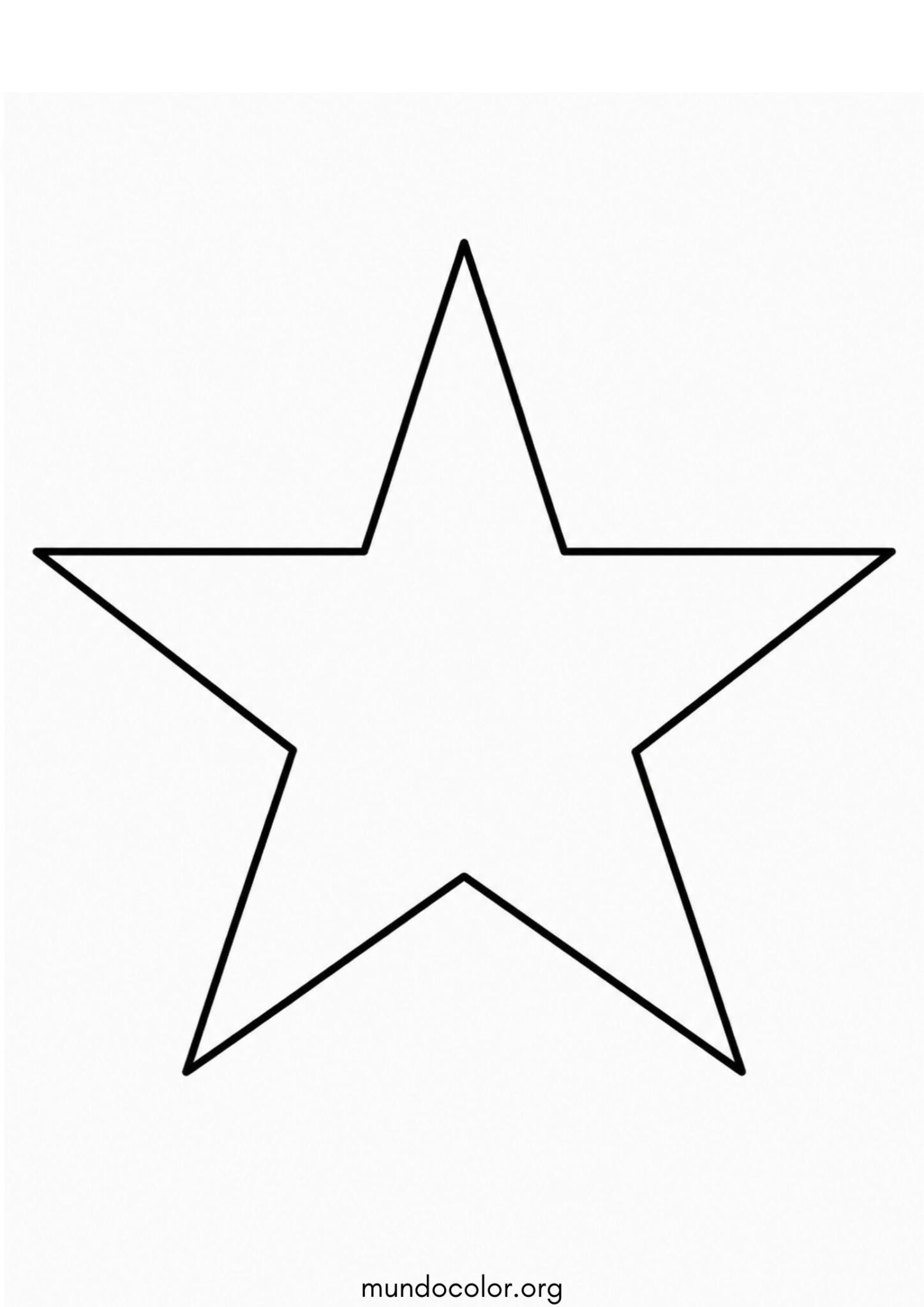 Dibujo de Forma geométrica – Estrella de cinco puntas para colorear