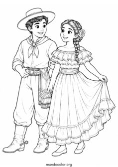 Día de la Tradición en Argentina – Gaucho y paisana sonriendo juntos