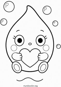 Gotita de agua linda y kawaii