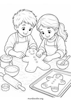 Fiesta de San Martín – Niños horneando el hombrecillo de pan dulce / Weckmann