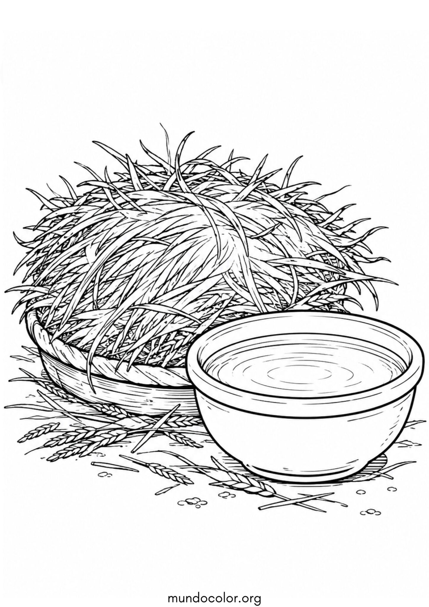 Dibujo de Paja y agua para los camellos de los Reyes Magos para imprimir Dibujo de Paja y agua para los camellos de los Reyes Magos para colorear