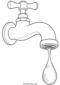Primer plano de una gota de agua de un grifo