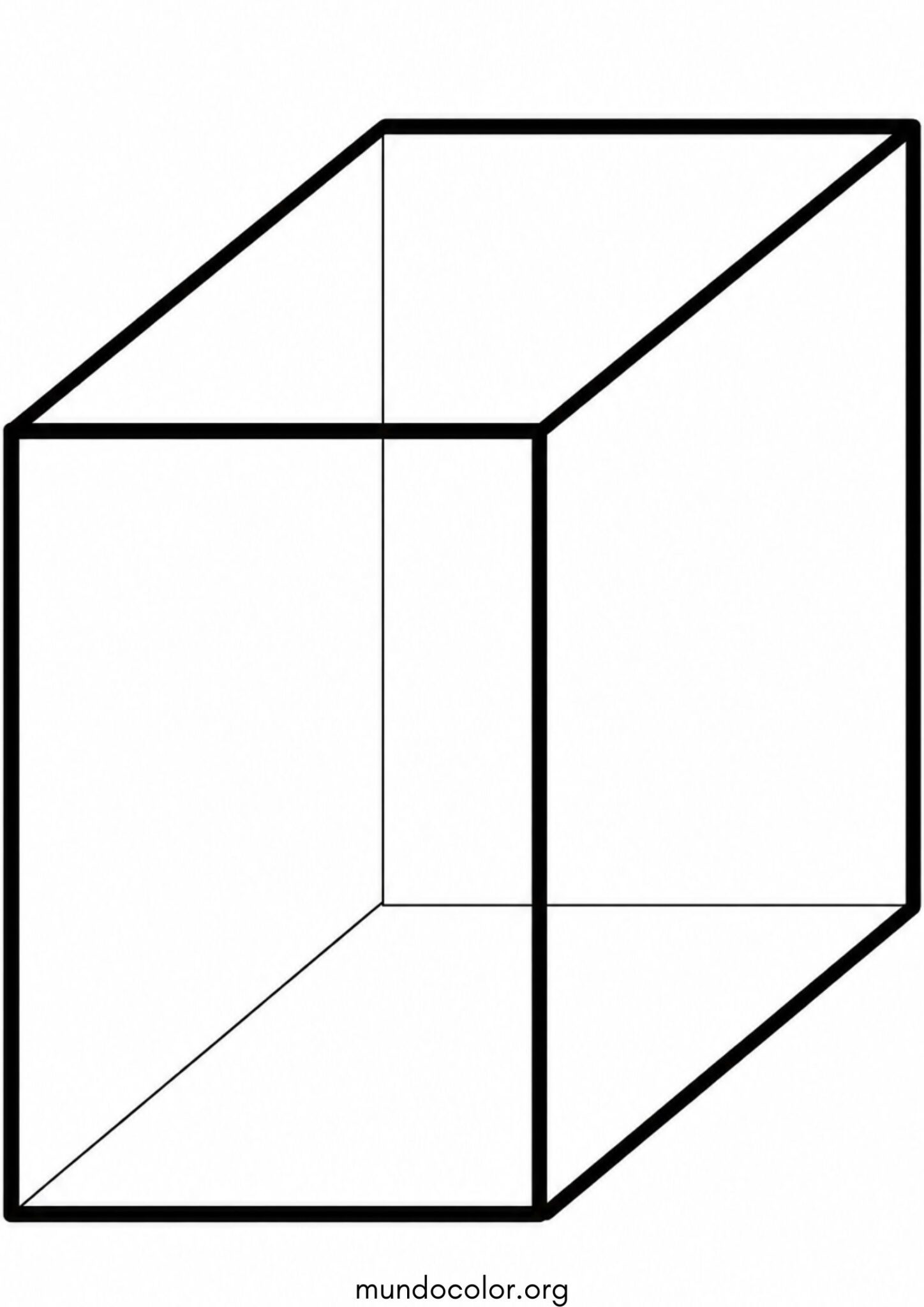 Dibujo de Prisma rectangular para colorear