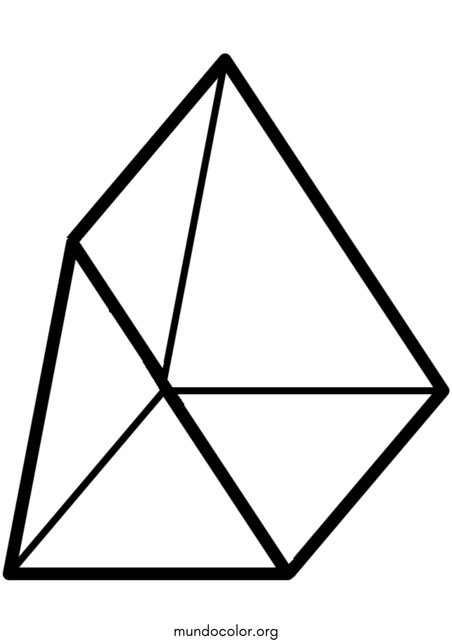 Dibujo de Prisma triangular para colorear