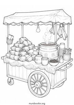 Día de la Candelaria y Tamales – Puesto tradicional de venta de tamales y champurrado