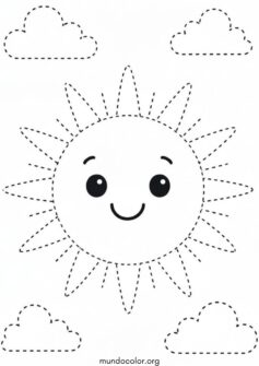 Unir los puntos – Sol y nubes