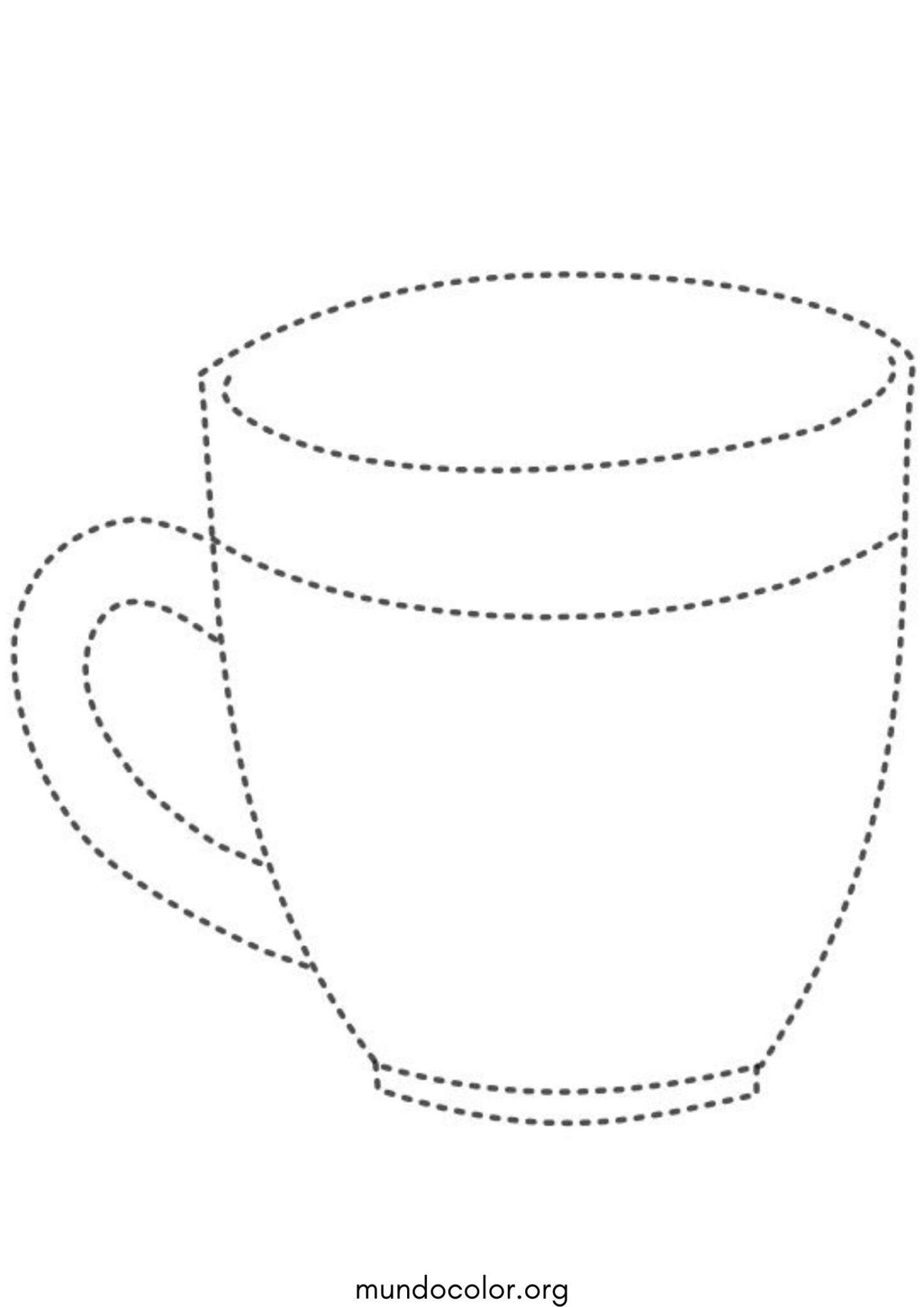 Dibujo de Unir los puntos – Taza para colorear