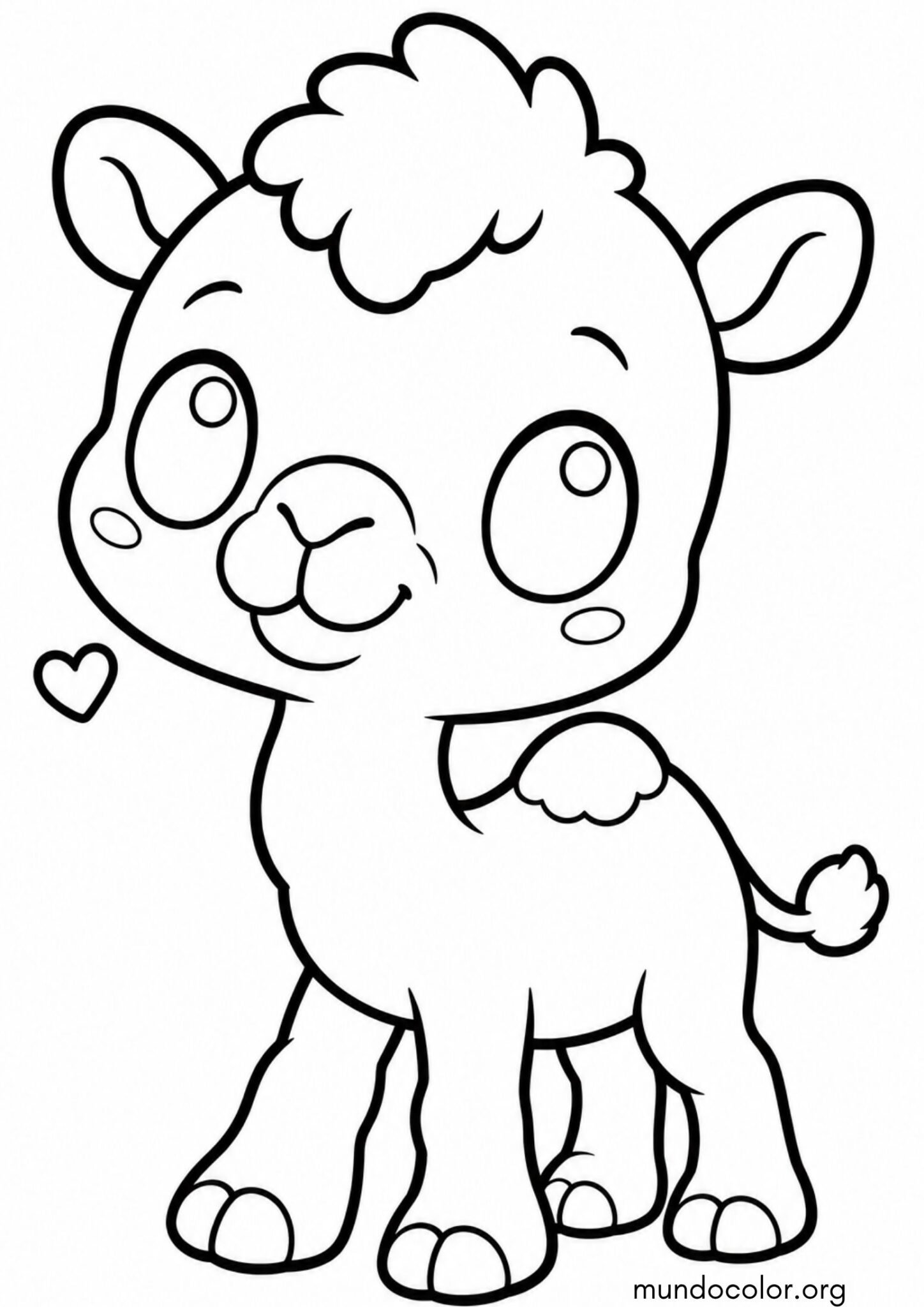 Dibujo de Camellito estilo kawaii para imprimir Dibujo de Camellito estilo kawaii para colorear