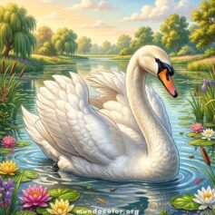 Dibujos de Cisnes para Colorear – Gratis en PDF e Imprimir en A4