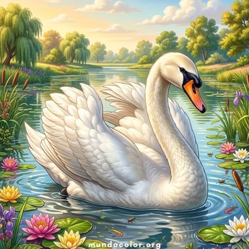 Dibujo de Cisnes 🦢