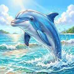 Dibujos de Delfines para Colorear – Gratis en PDF e Imprimir A4