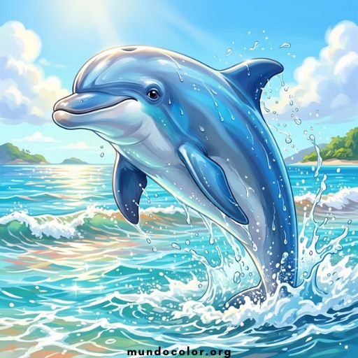 Dibujo de Delfines 🐬