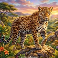 Dibujos de Leopardos para Colorear – Gratis en PDF e Imprimir A4