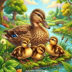Dibujos de Patos para Colorear – Patos y Patitos Gratis PDF y A4