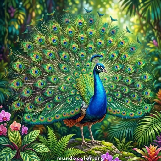 Dibujo de Pavos reales 🦚