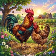 Dibujos de Gallinas para Colorear 🐔 Gallinas, Gallos y Pollitos