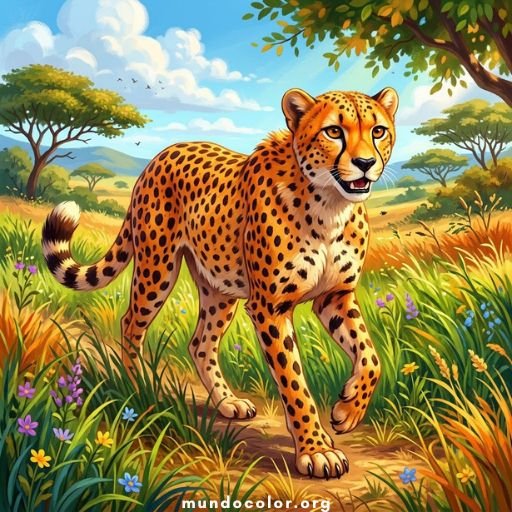 Dibujo de Guepardos 🐆