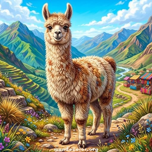Dibujo de Llamas 🦙