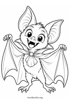 Murciélago vampiro con capa