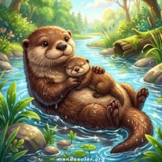 Dibujos de Nutrias para Colorear 🦦 Gratis en PDF e Imprimir A4
