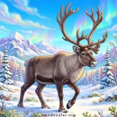 Dibujos de Renos para Colorear 🦌 Gratis en PDF e Imprimir en A4